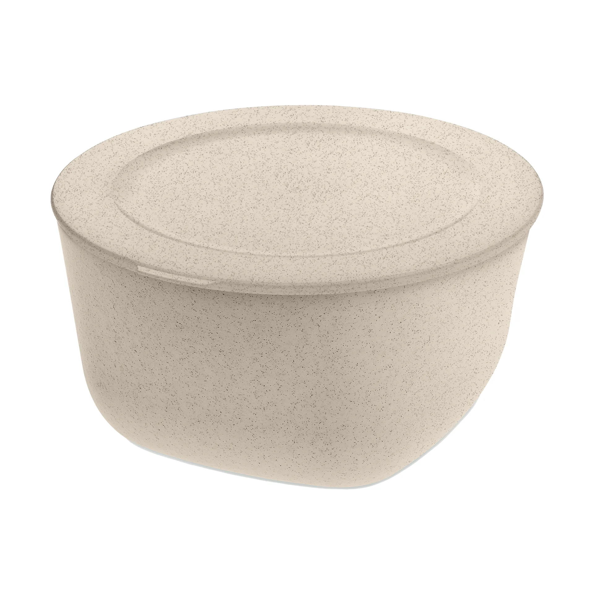 Connect bowl/basin with lid 4 L biocircular thermoplastic, Nature desert sand Koziol