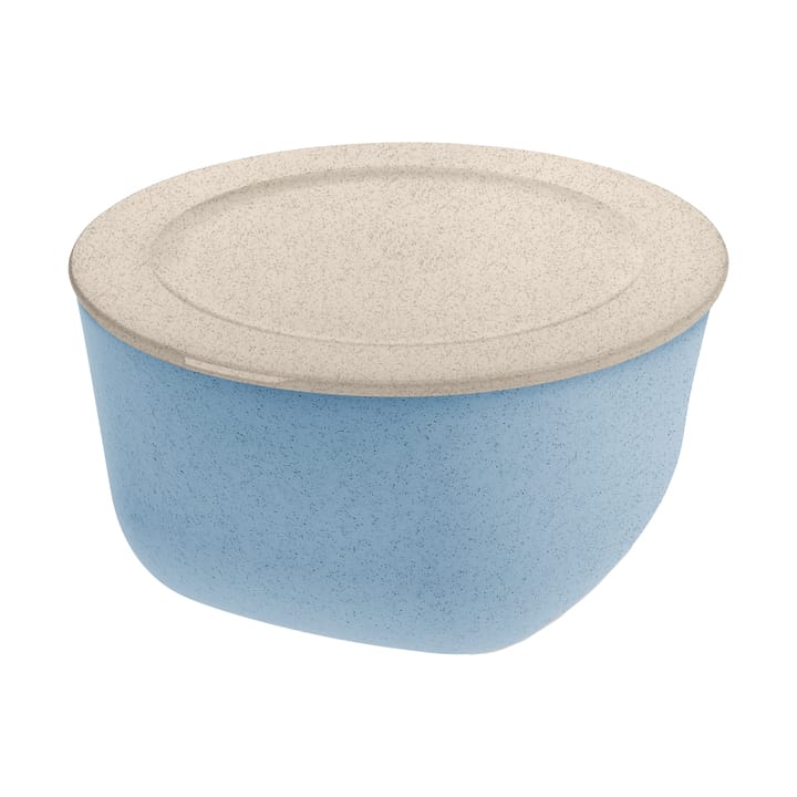 Connect bowl/basin with lid 4 L biocircular thermoplastic - Nature flower blue - Koziol