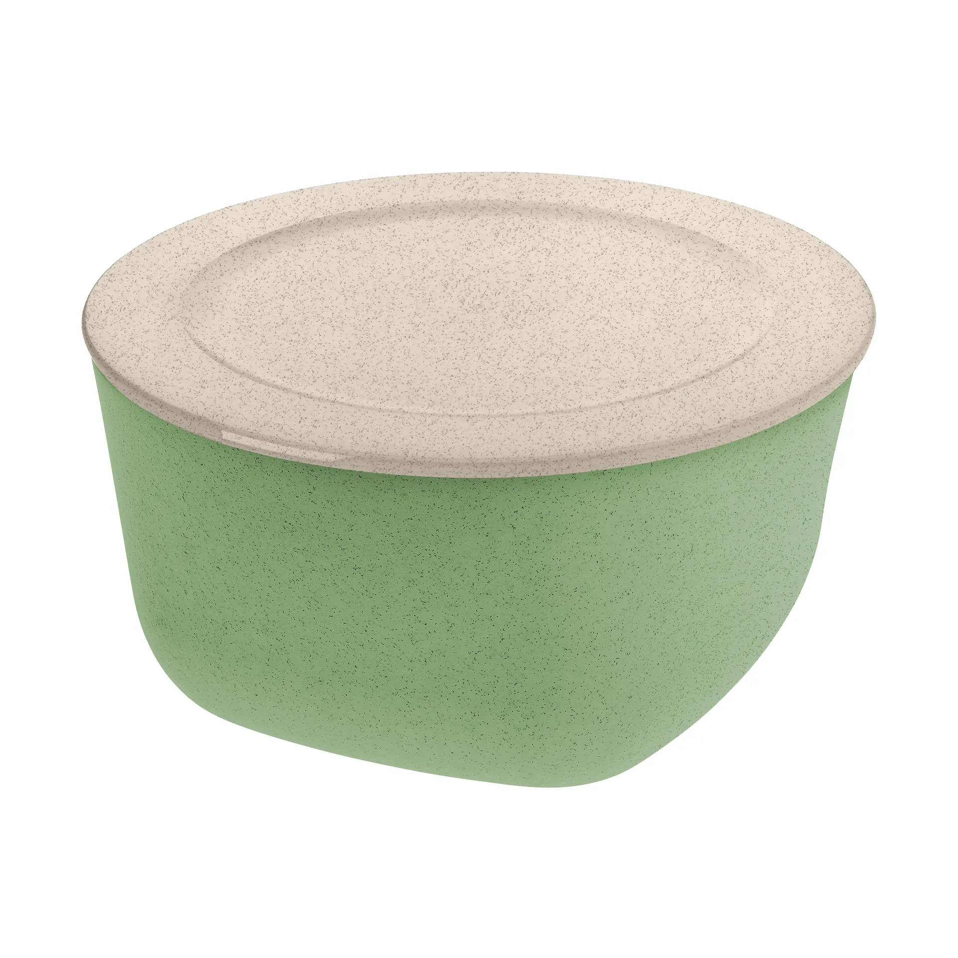 Connect bowl/basin with lid 4 L biocircular thermoplastic, Nature leaf green Koziol