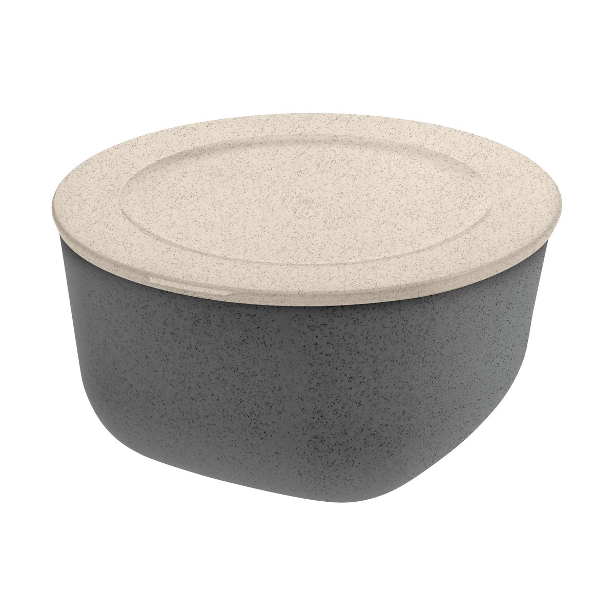 Koziol Connect bowl/bowl with lid 2 L biocircular thermoplastic Nature ash grey