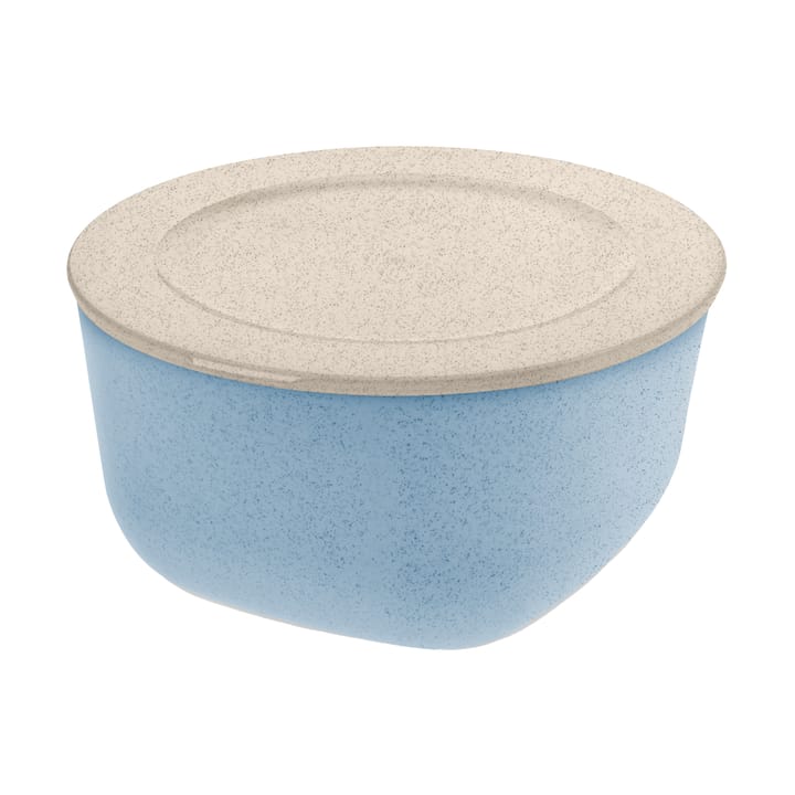 Connect bowl/bowl with lid 2 L biocircular thermoplastic - Nature flower blue - Koziol