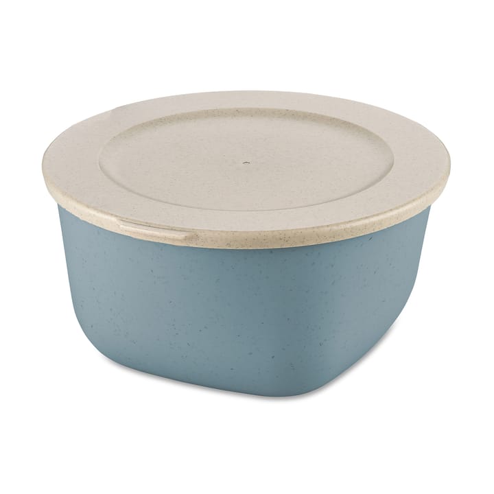 Connect bowl/jar with lid 2 l - Natural flower blue - Koziol