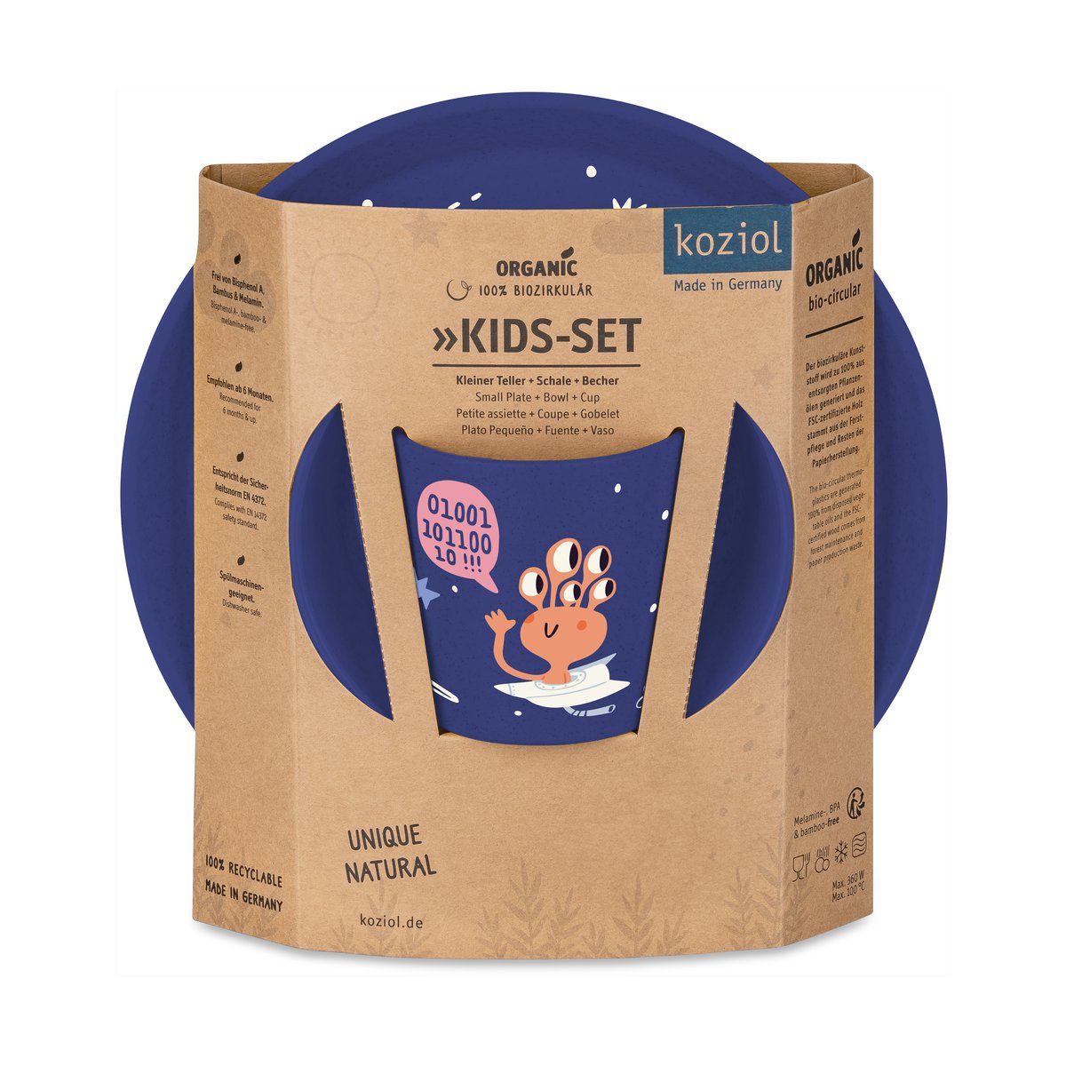 Koziol Connect children's dinnerware 3 pieces Space