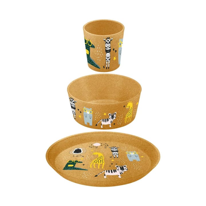 Connect children's dinnerware 3 pieces - Zoo - Koziol