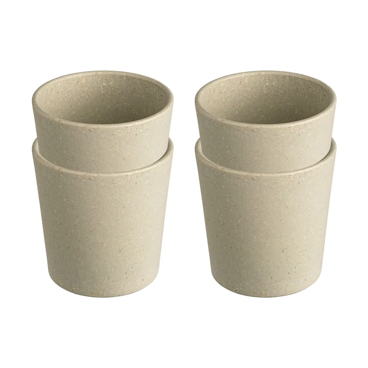 Connect cup S 19 cl 4-pack - Natural desert sand - Koziol