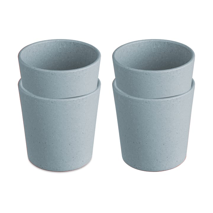 Connect cup S 19 cl 4-pack - Natural flower blue - Koziol