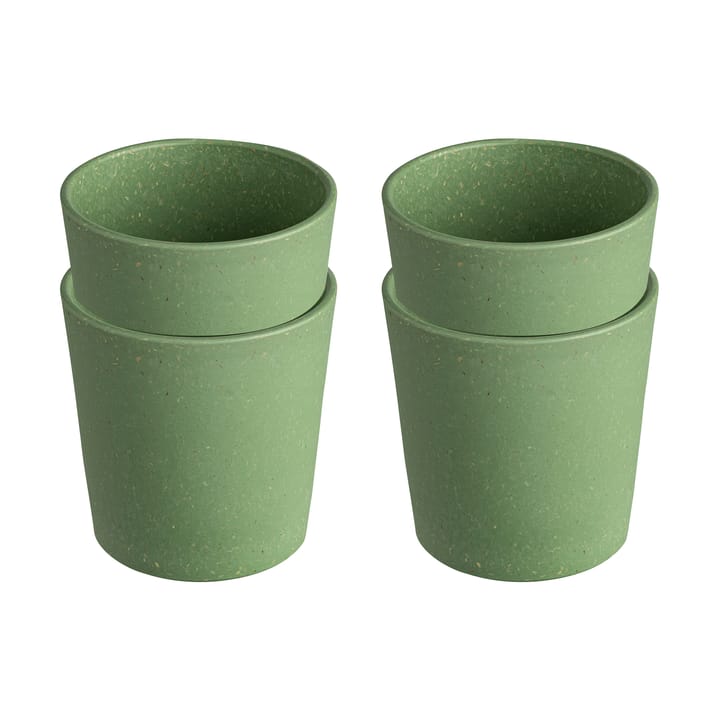 Connect cup S 19 cl 4-pack - Natural leaf green - Koziol