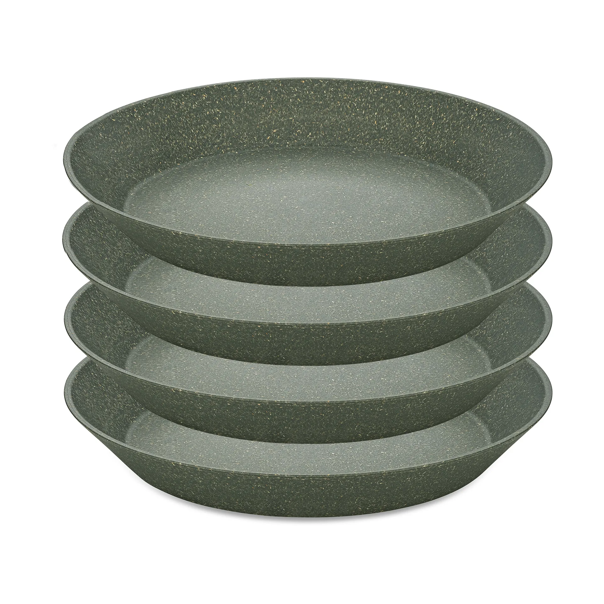 Connect deep plate Ø24 cm 4-pack, Natural ash grey Koziol