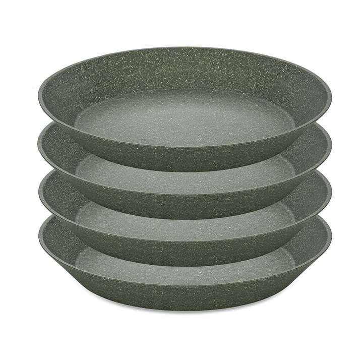 Connect deep  plate Ø24 cm 4-pack - Natural ash grey - Koziol