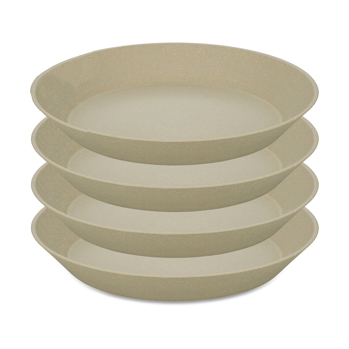 Koziol Connect deep plate o24 cm 4-pack Natural desert sand