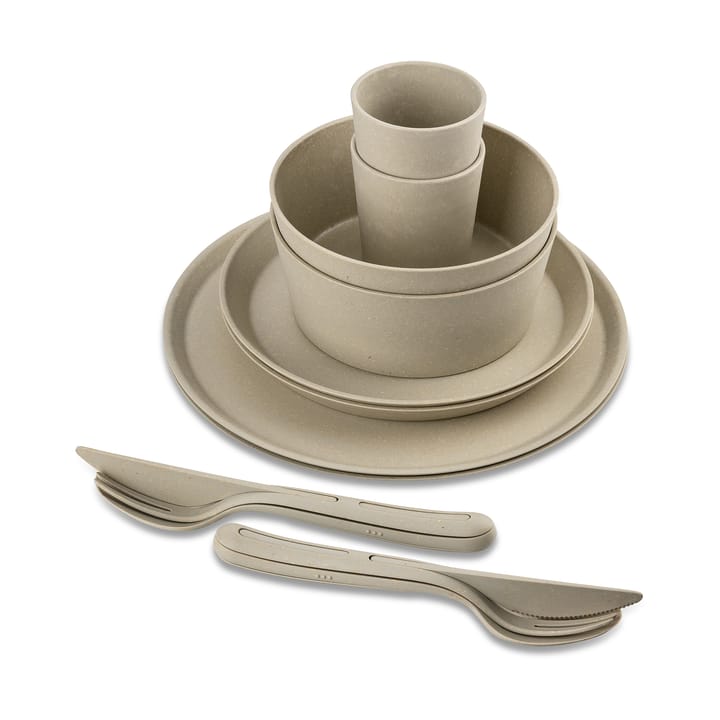 Connect Helsinki service set 10 pieces - Natural desert sand - Koziol