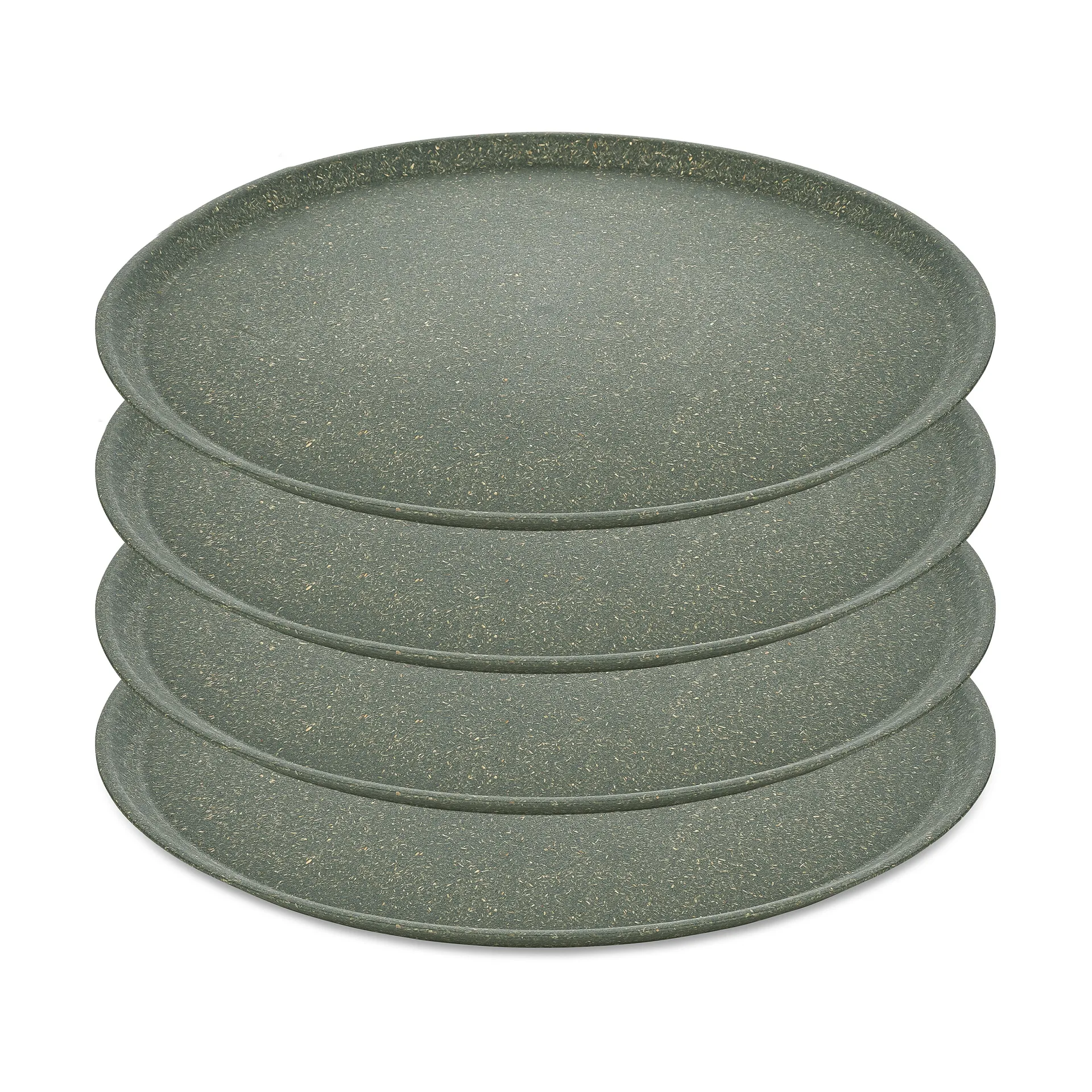 Connect plate Ø25.5 cm 4-pack, Natural ash grey Koziol