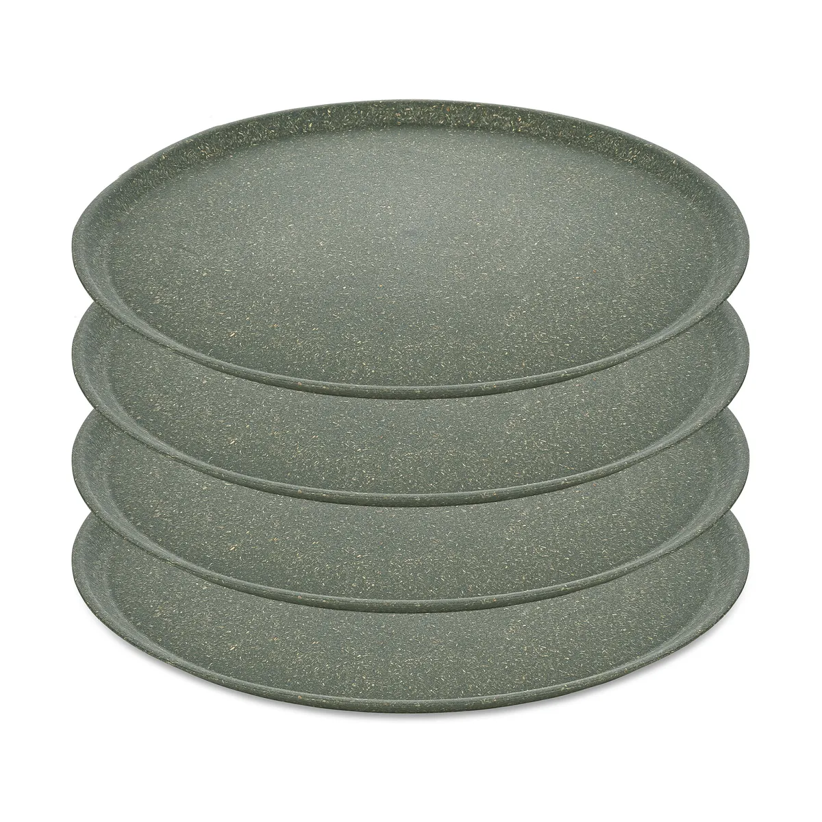 Koziol Connect plate Ø25.5 cm 4-pack Natural ash grey