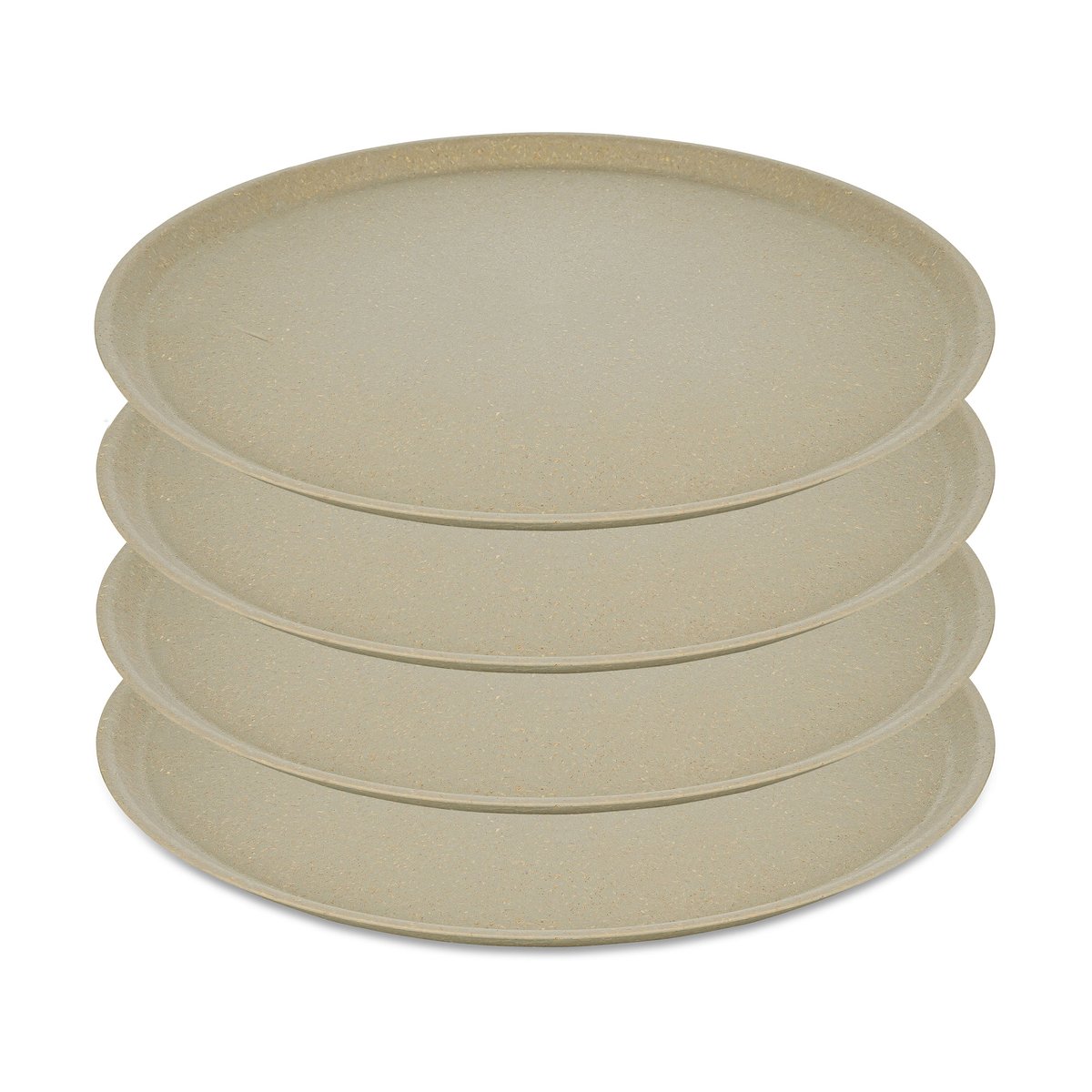 Koziol Connect plate o25.5 cm 4-pack Natural desert sand