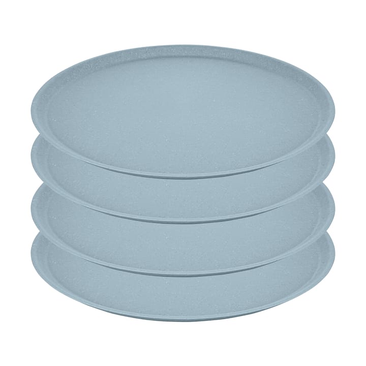 Connect plate Ø25.5 cm 4-pack - Natural flower blue - Koziol