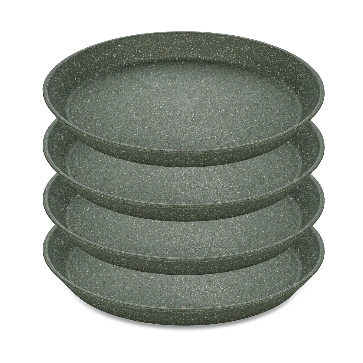 Koziol Connect small plate Ø20.5 cm 4-pack Natural ash grey