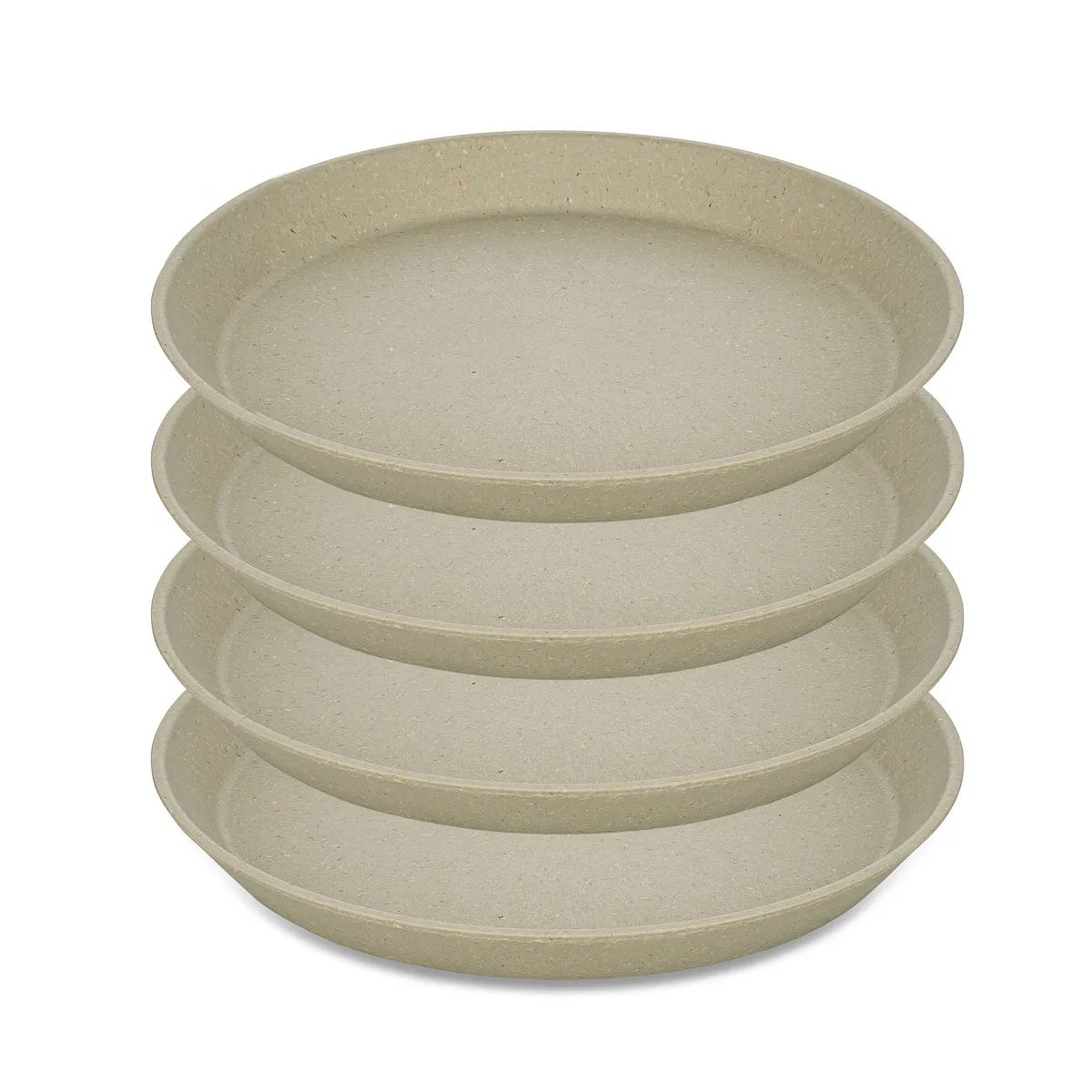 Koziol Connect small plate Ø20.5 cm 4-pack Natural desert sand