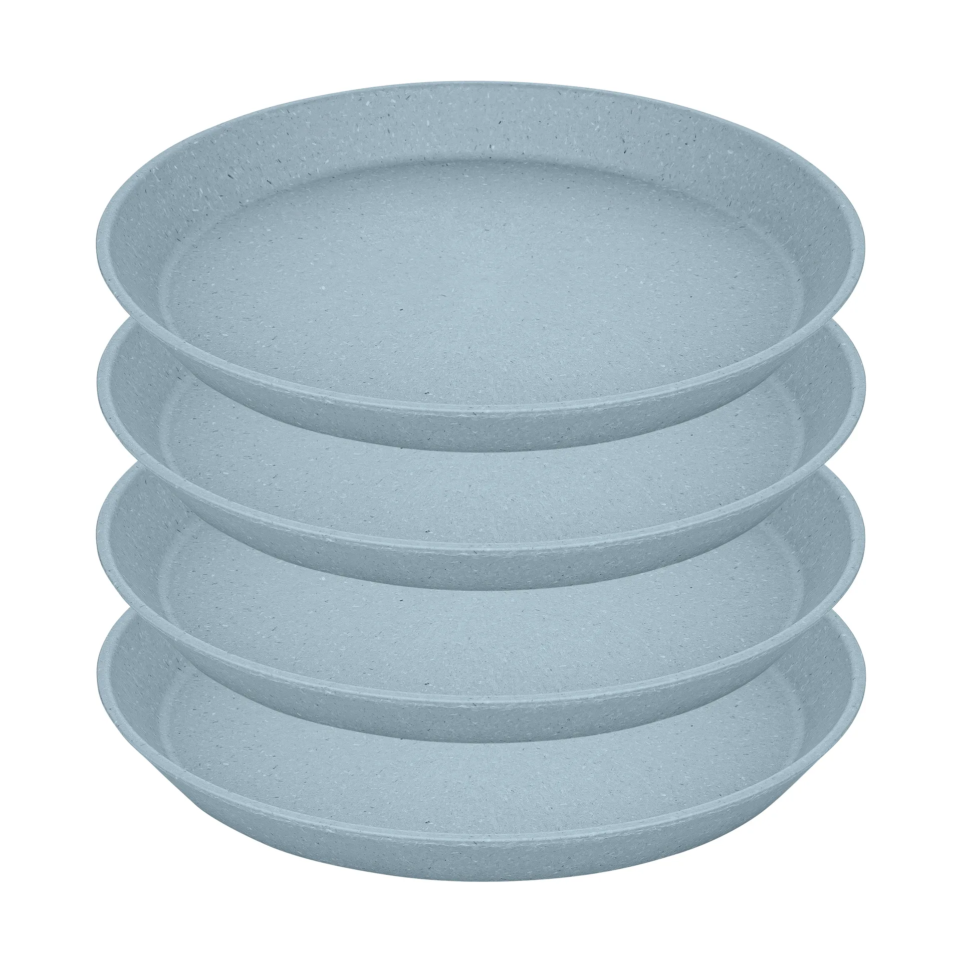 Connect small plate Ø20.5 cm 4-pack, Natural flower blue Koziol