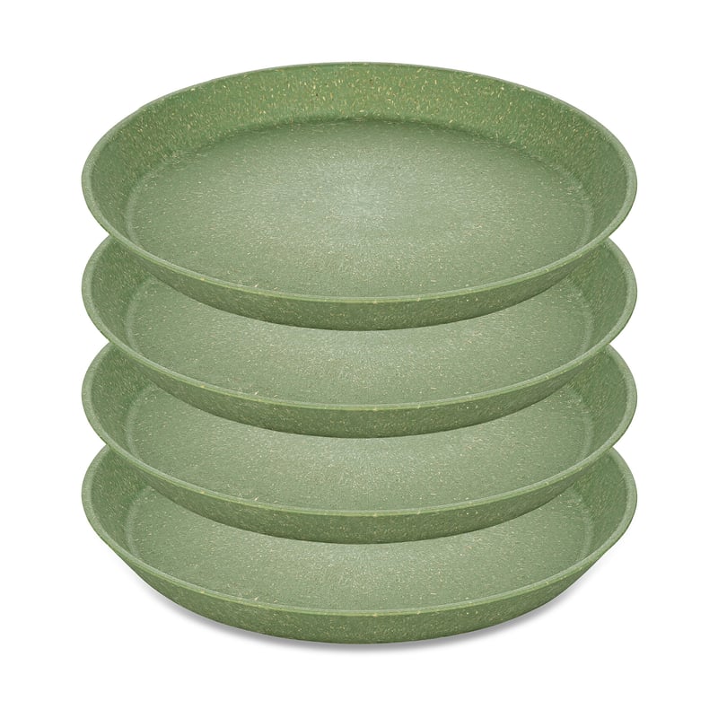Koziol Connect small plate Ø20.5 cm 4-pack Natural leaf green