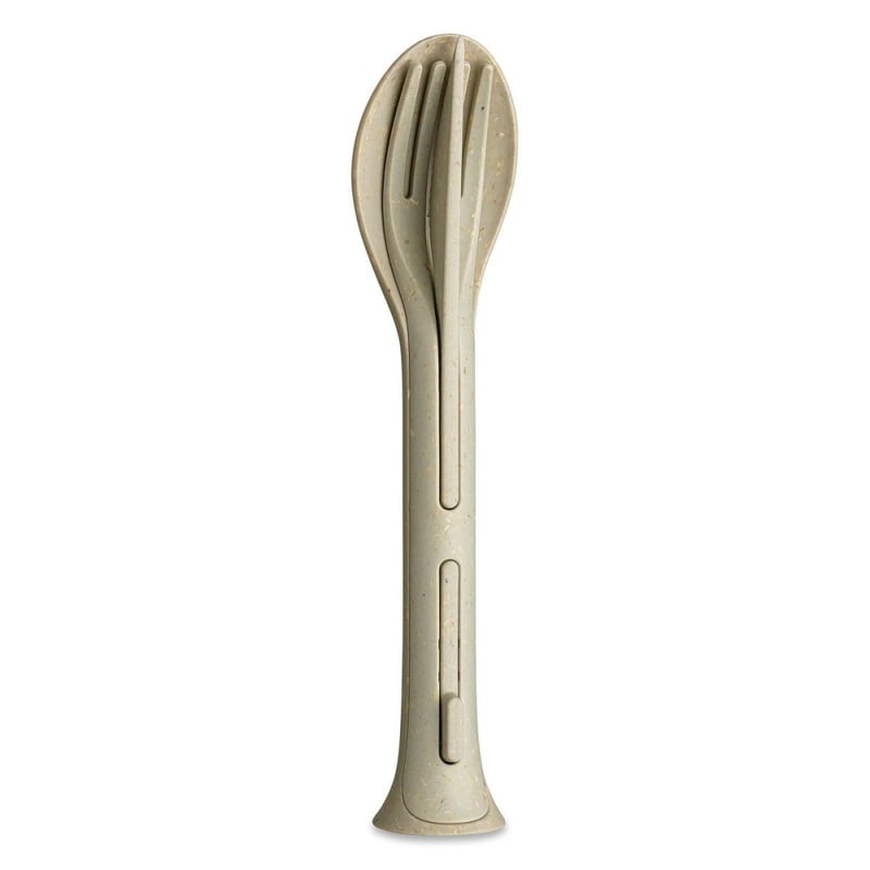 Koziol Klikk Pocket cutlery set 3 pieces Beige