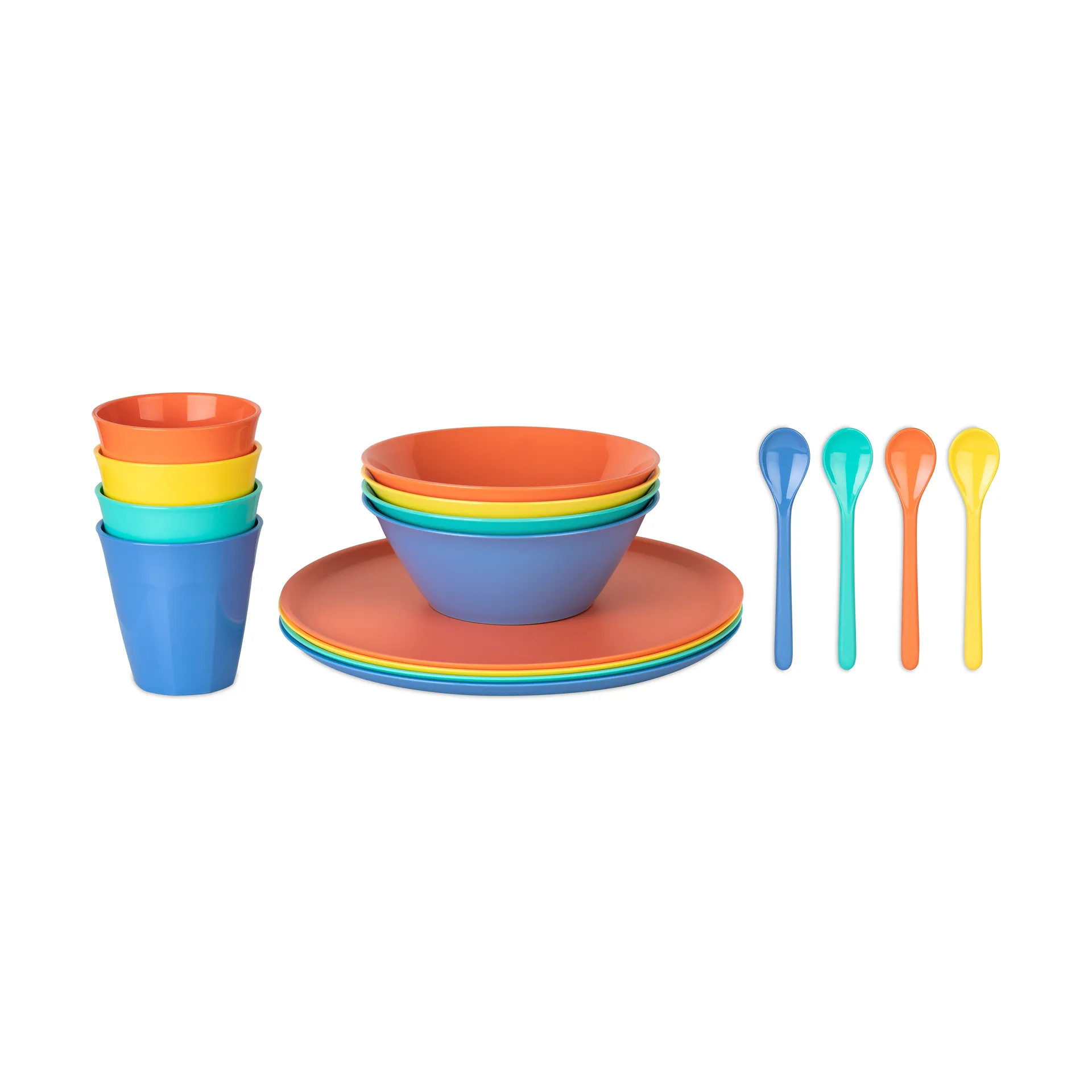 Nora Lollipop tableware set 16 pieces, Multi Koziol