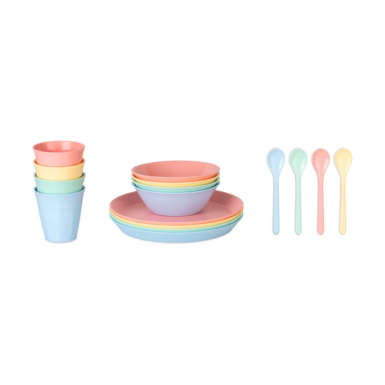 Koziol Nora Macarons dinnerware set 16 pieces Multi