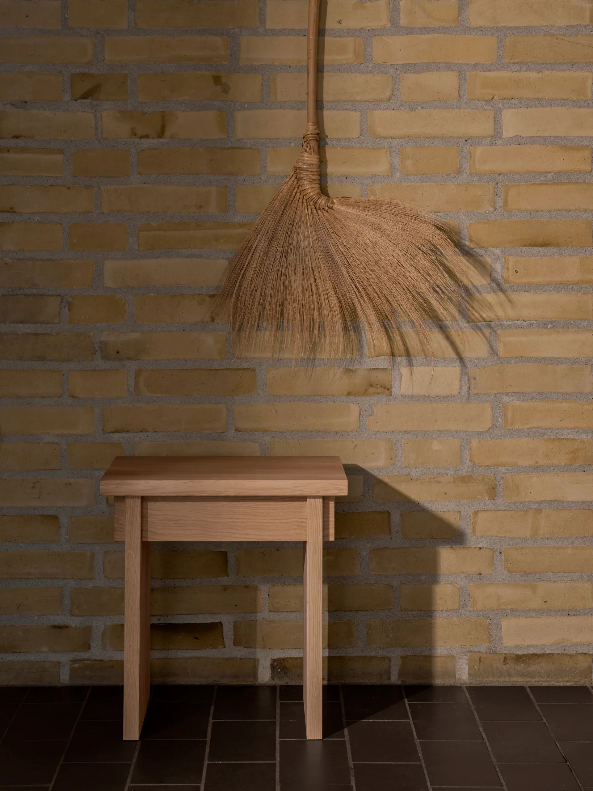 Artisan stool 30x40 cm, Warm lacquered oak Kristina Dam Studio