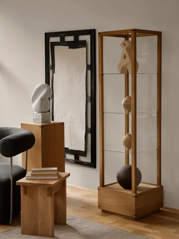 Artisan stool 30x40 cm - Warm lacquered oak - Kristina Dam Studio