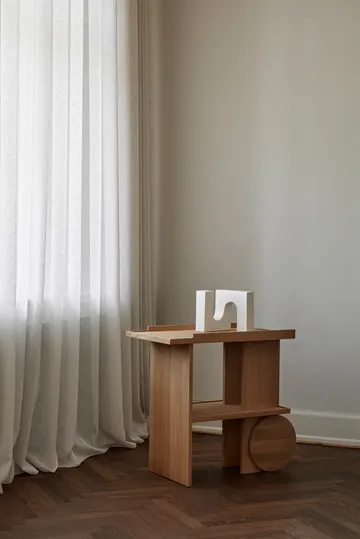 Axis side table 42x80 cm - Warm lacquered oak - Kristina Dam Studio