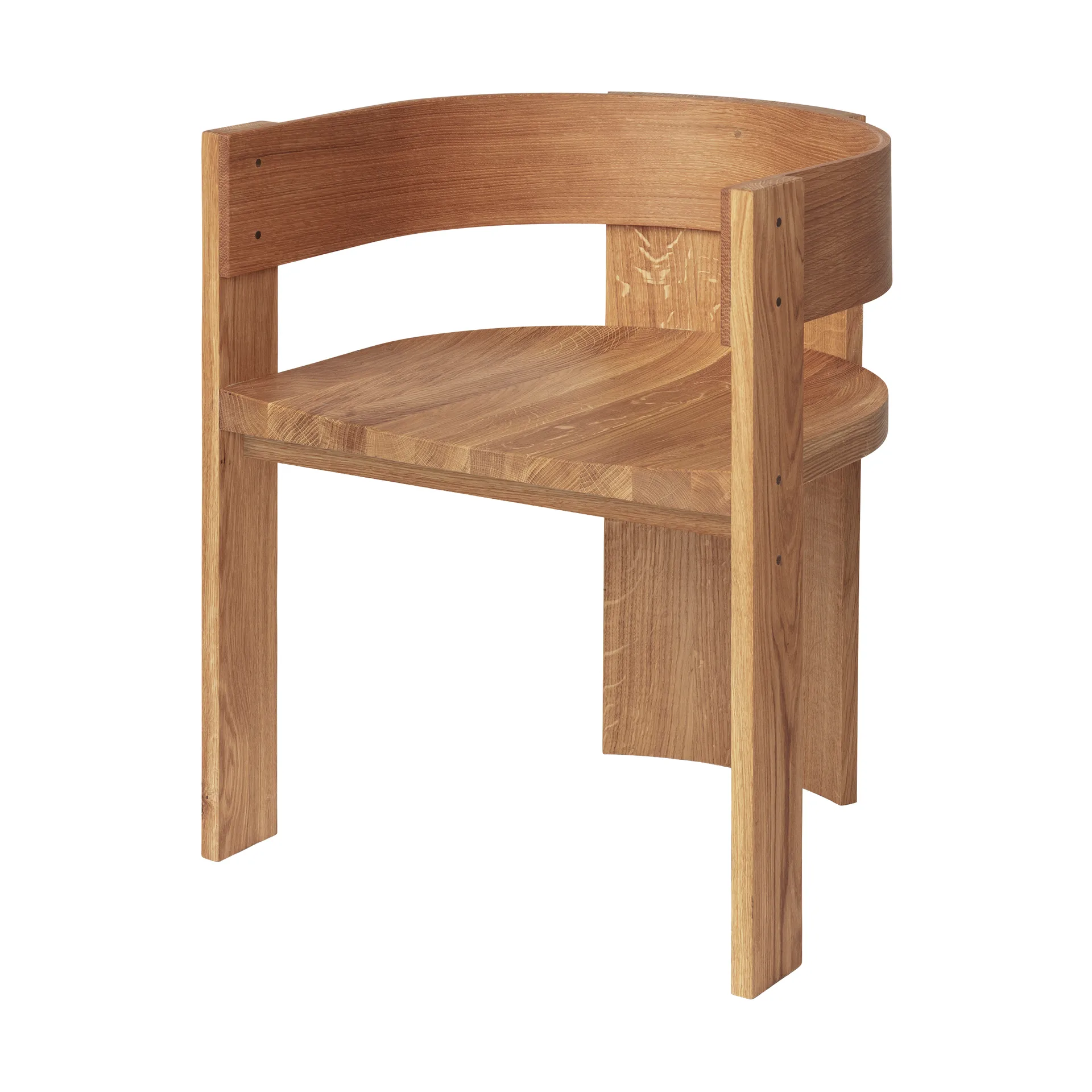 Collector chair, Warm lacquered oak-walnut Kristina Dam Studio