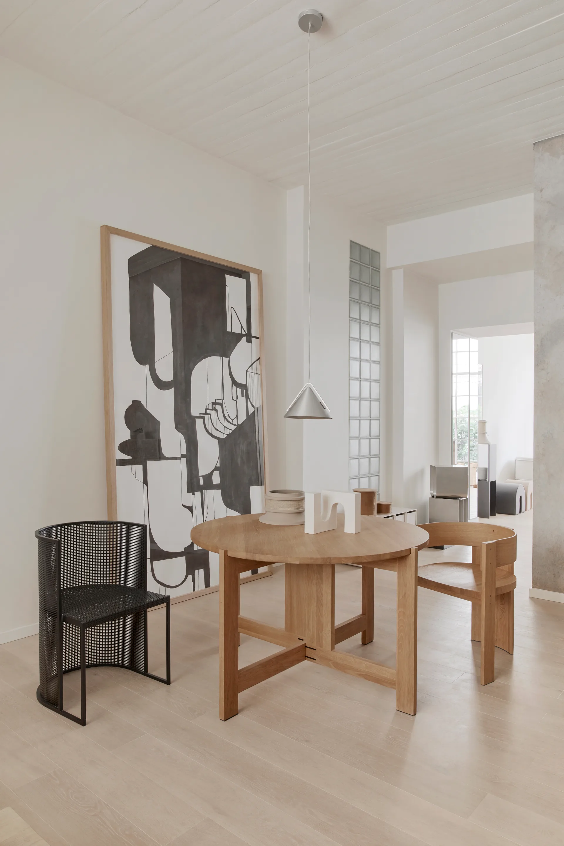 Collector chair, Warm lacquered oak-walnut Kristina Dam Studio