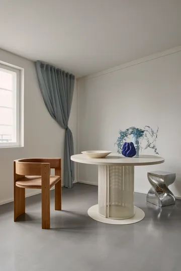 Collector chair - Warm lacquered oak–cognac leather - Kristina Dam Studio