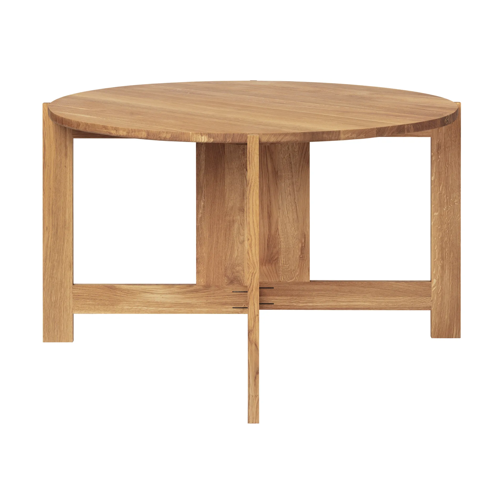 Collector dining table Ø120x74 cm, Warm lacquered oak Kristina Dam Studio