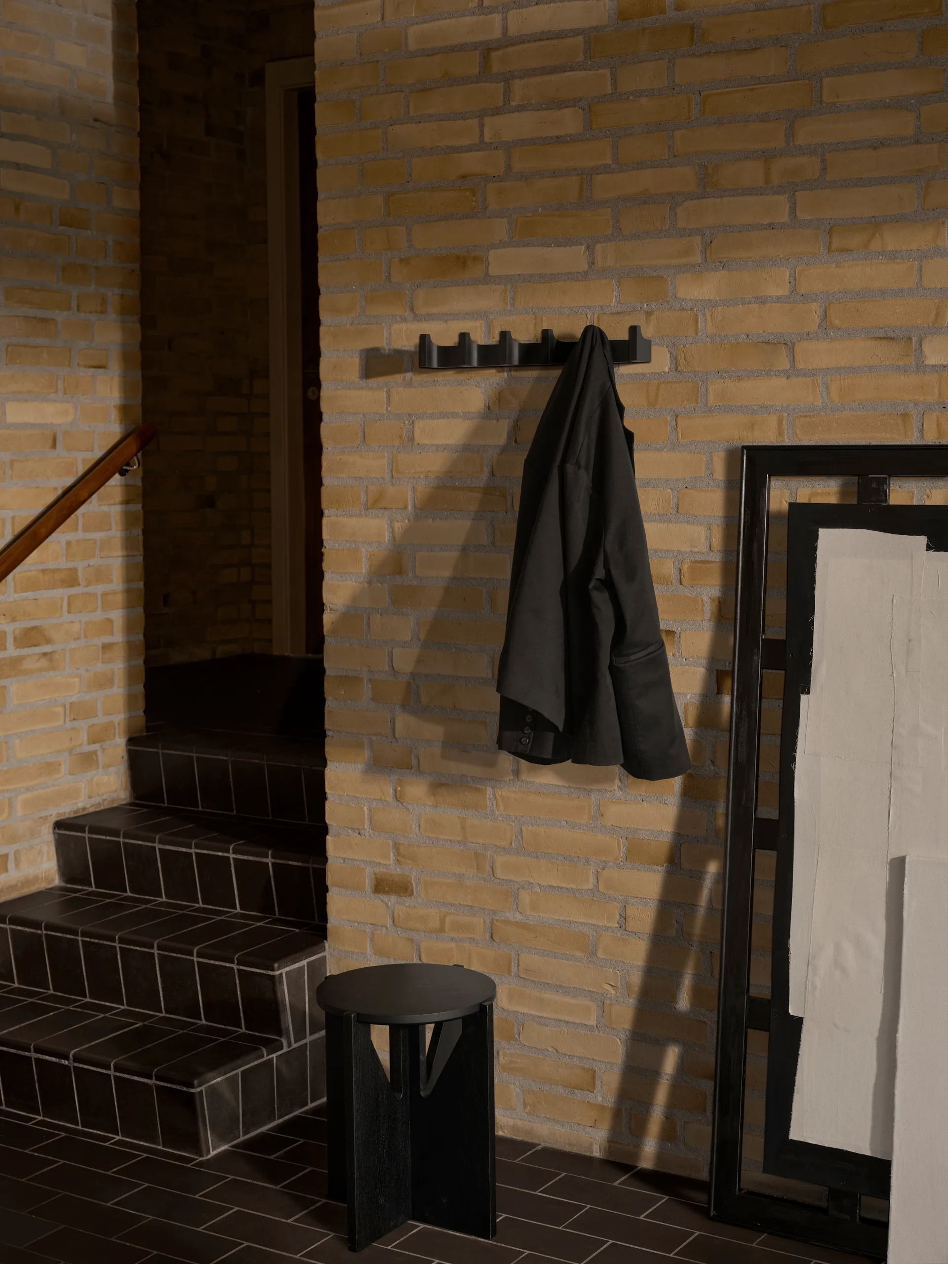 Column coat rack 49 cm, Black stained oak Kristina Dam Studio