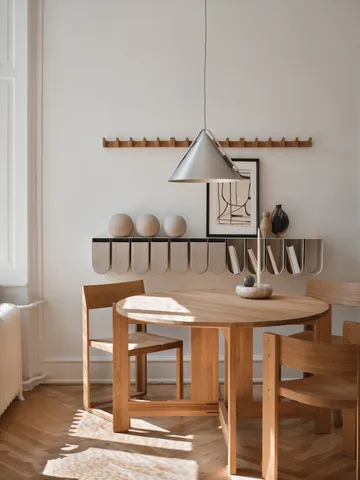 Column coat rack 49 cm - Warm oiled oak - Kristina Dam Studio