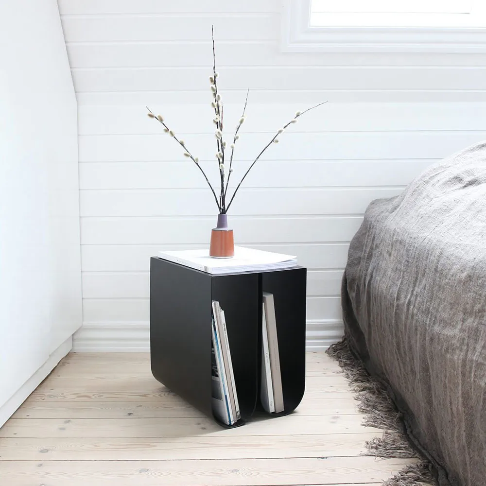 Curved side table, Black Kristina Dam Studio