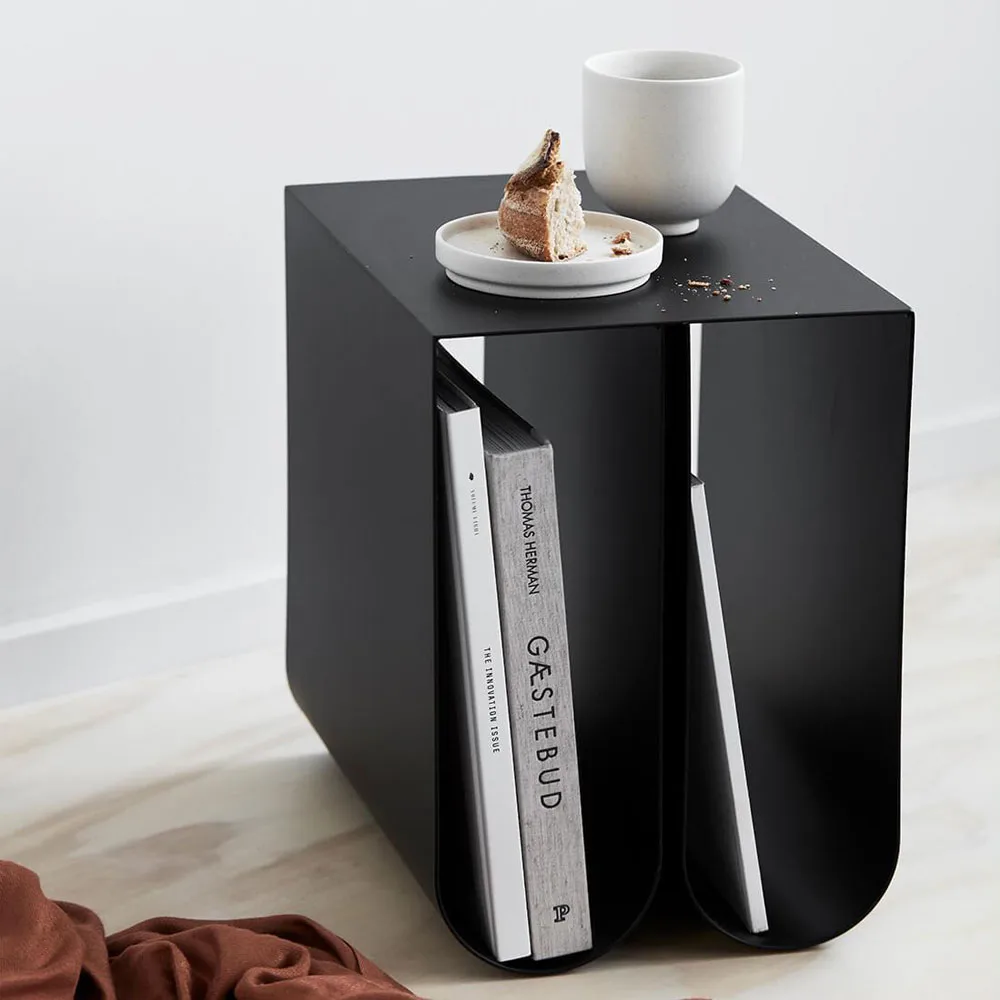 Curved side table, Stainless steel Kristina Dam Studio