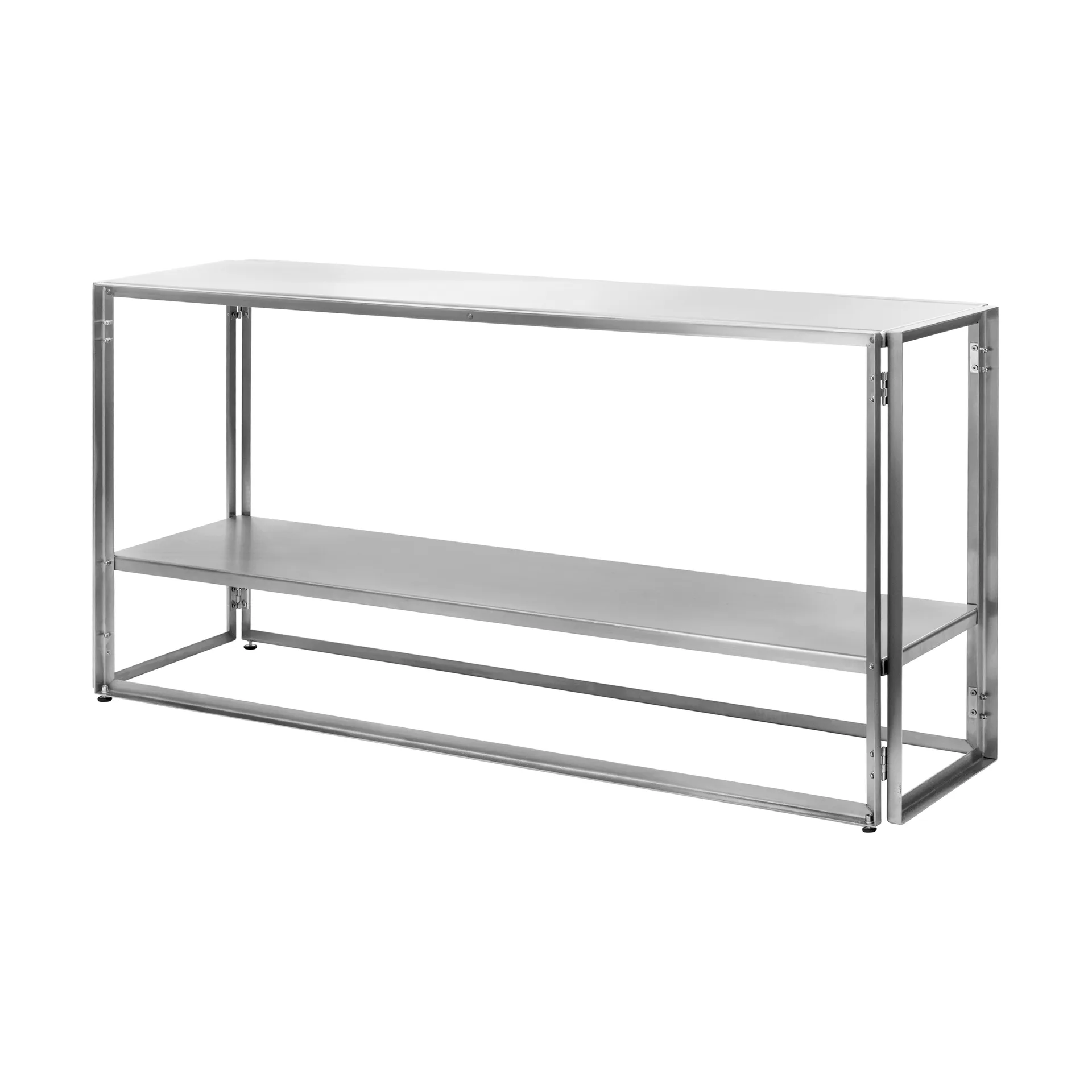 Foldable console 124x60 cm, Brushed stainless steel Kristina Dam Studio