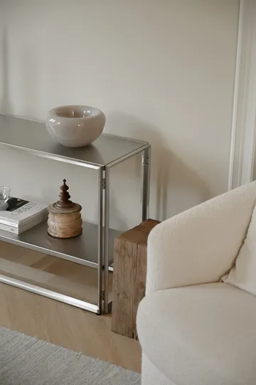 Foldable console 124x60 cm - Brushed stainless steel - Kristina Dam Studio