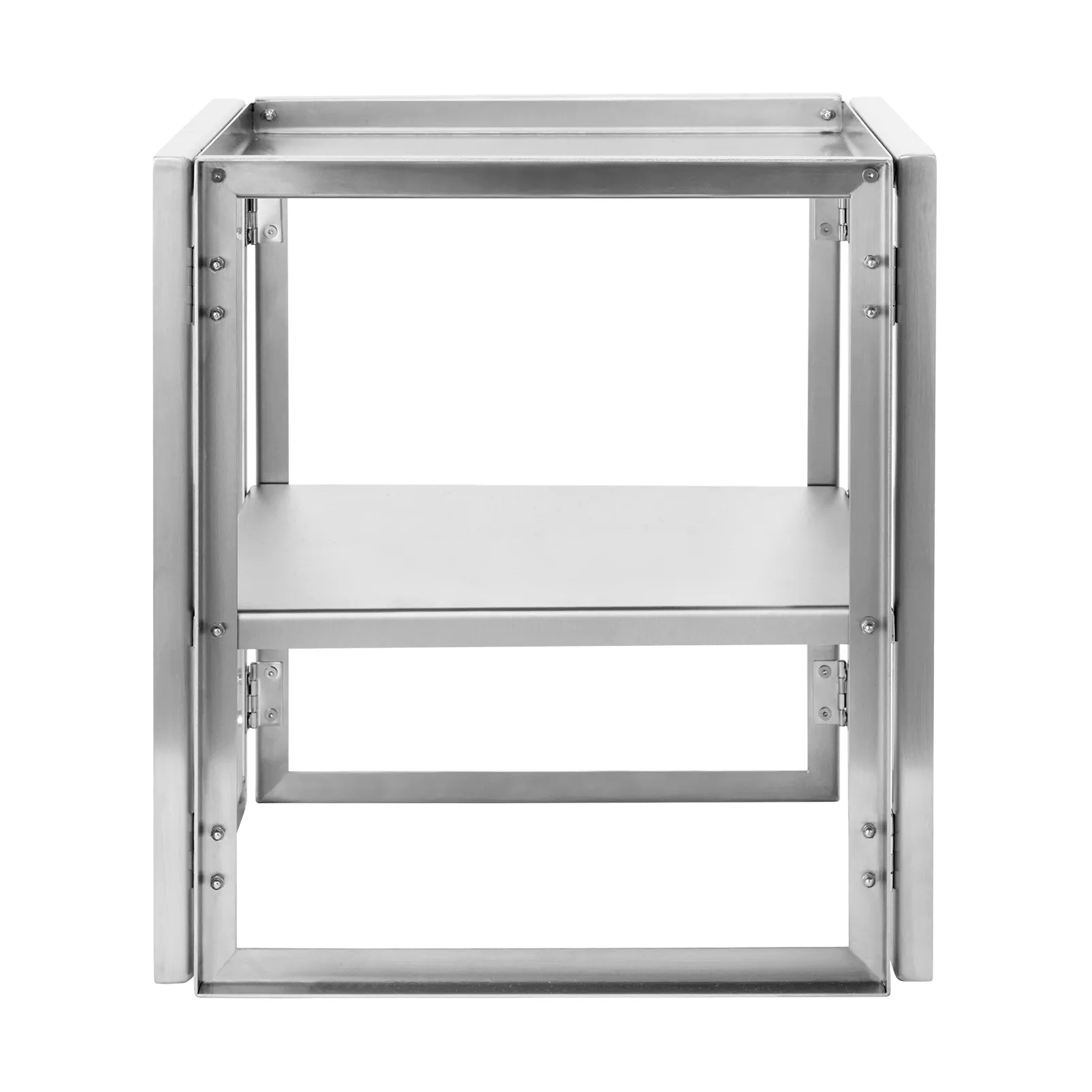 Foldable side table 40x40 cm, Brushed stainless steel Kristina Dam Studio