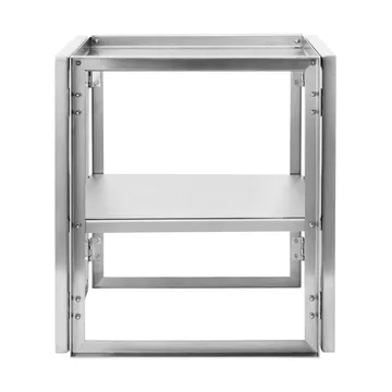 Foldable side table 40x40 cm - Brushed stainless steel - Kristina Dam Studio