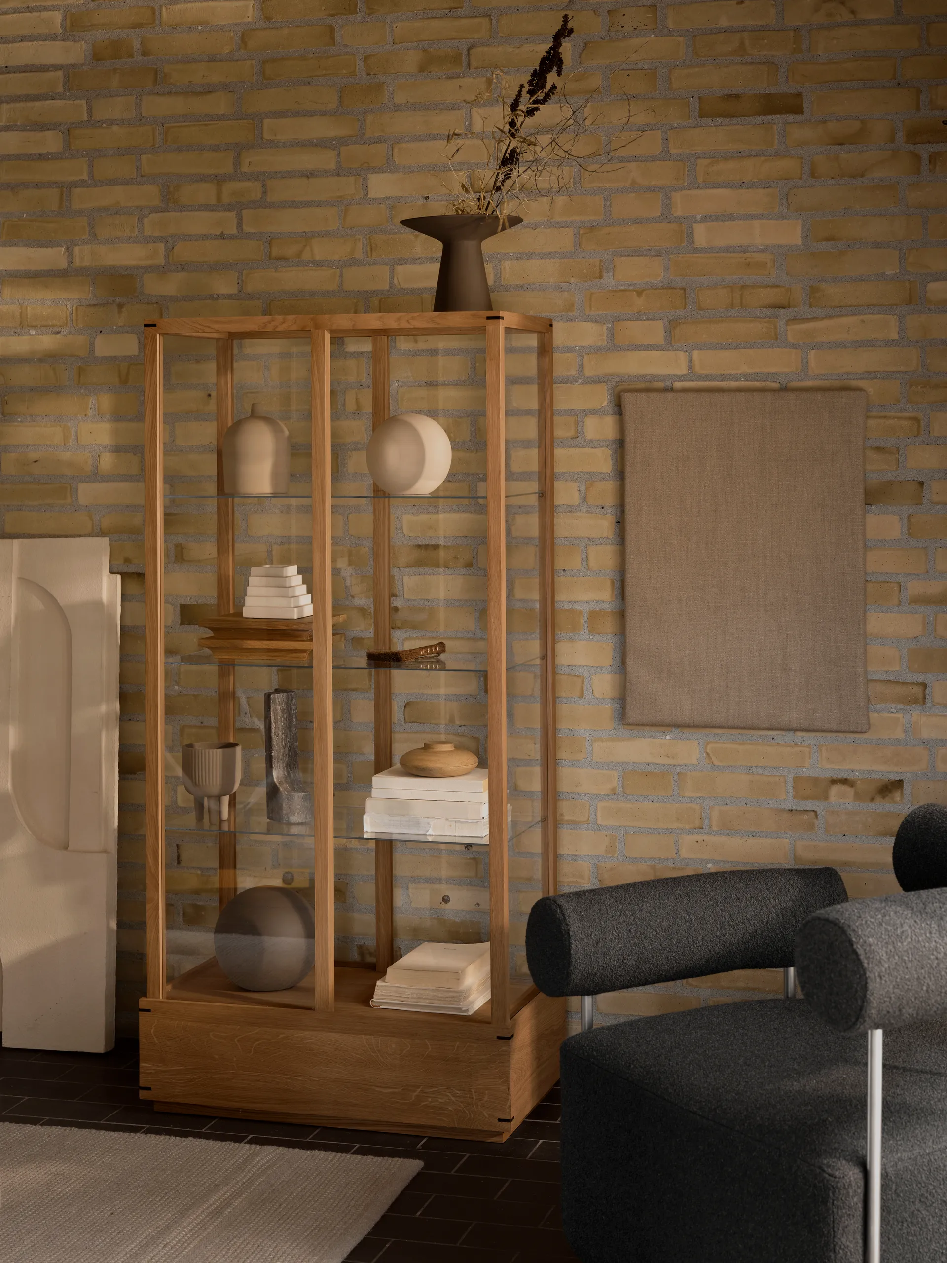 Japanese display cabinet large, Warm oiled oak Kristina Dam Studio