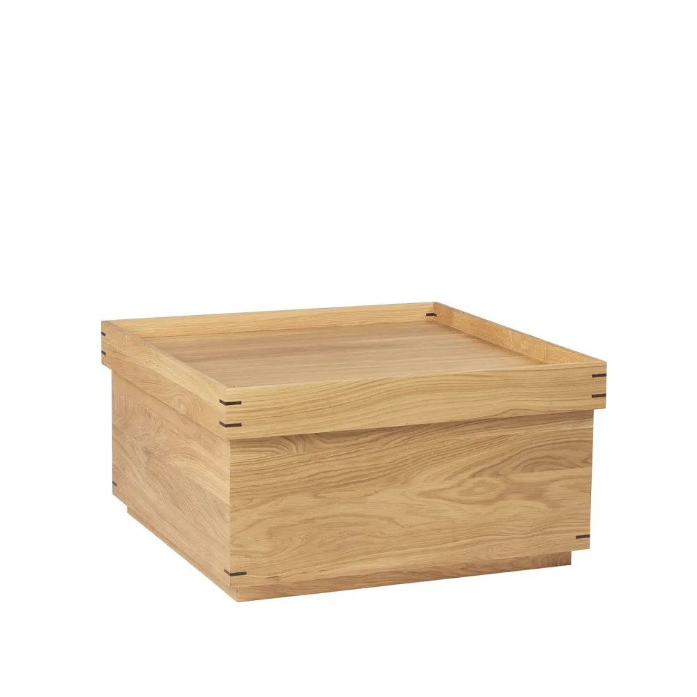 Japanese tray table 68x68 cm, Dark oak, large Kristina Dam Studio