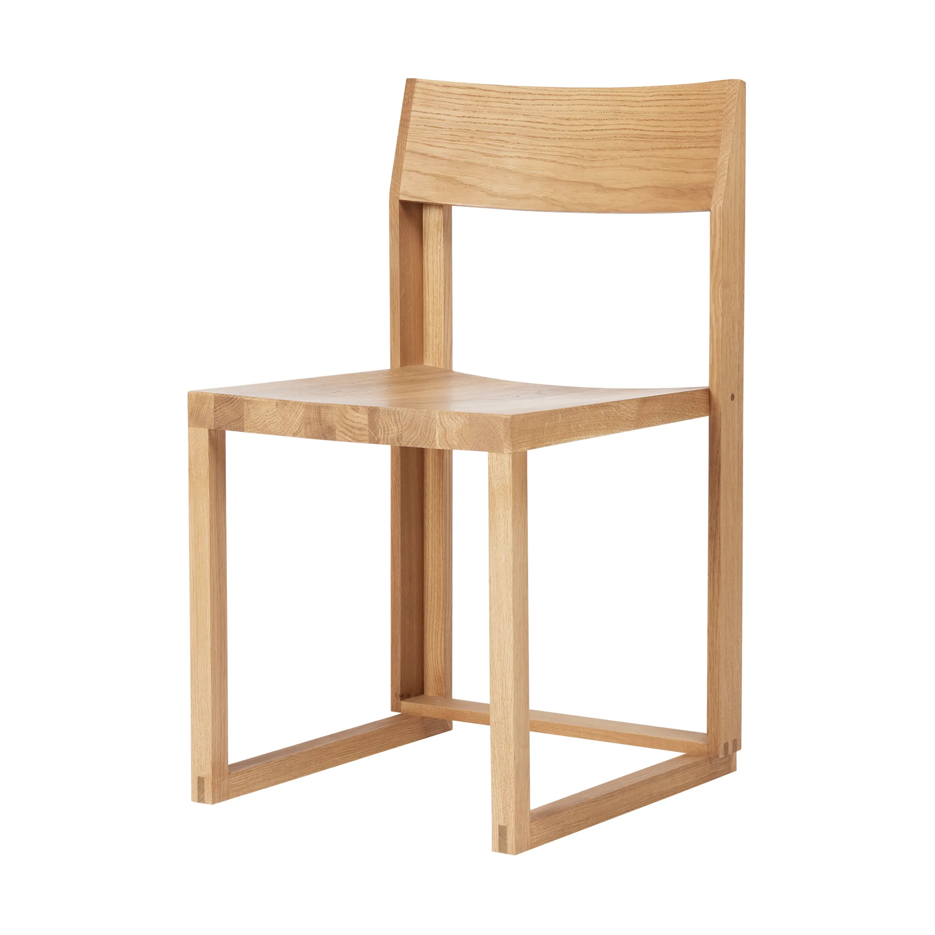 Outline chair, Warm lacquered oak-walnut Kristina Dam Studio