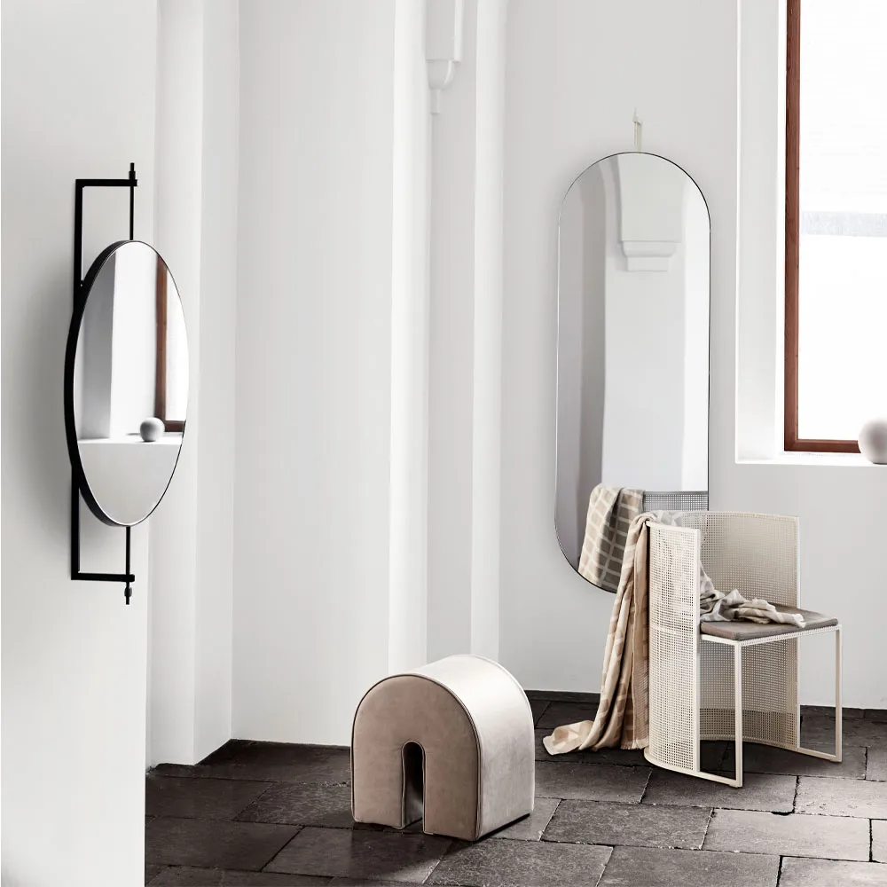 Rotating mirror, Beige, full size Kristina Dam Studio
