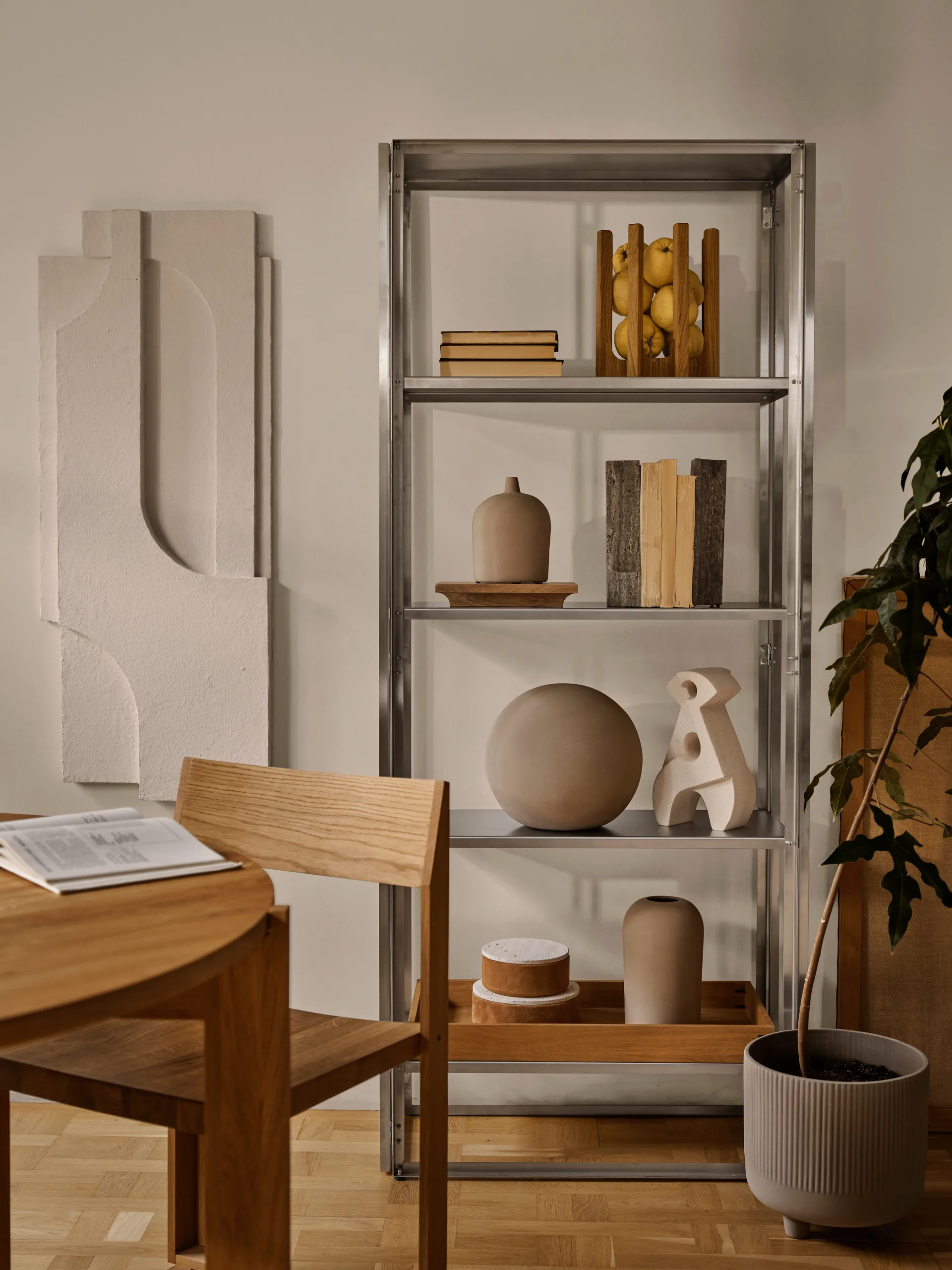 Serif Relief wall decoration L, Off white Kristina Dam Studio