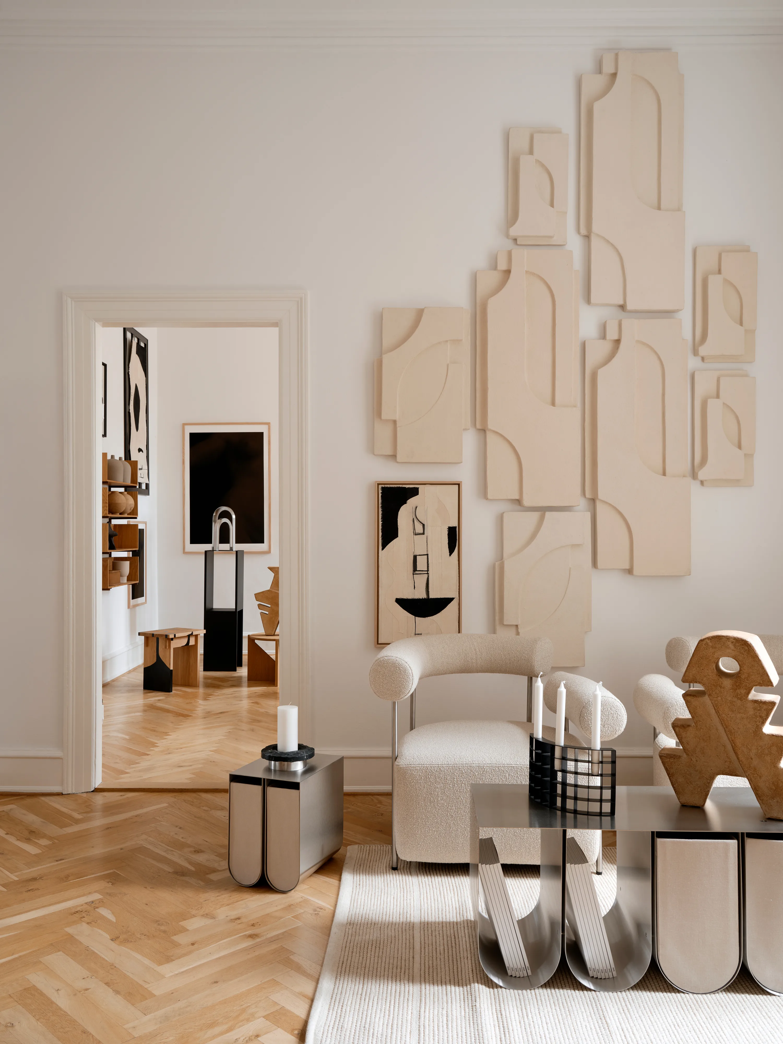 Serif Relief wall decoration L from Kristina Dam Studio