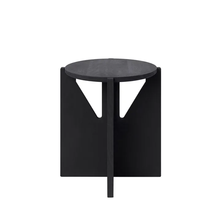 Stool round stool - Oak black, Ø36x42 cm - Kristina Dam Studio