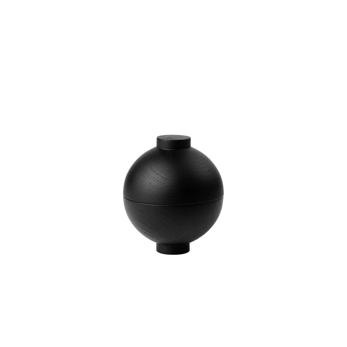 Kristina Dam Studio Wooden Sphere bowl o12x15 cm Black