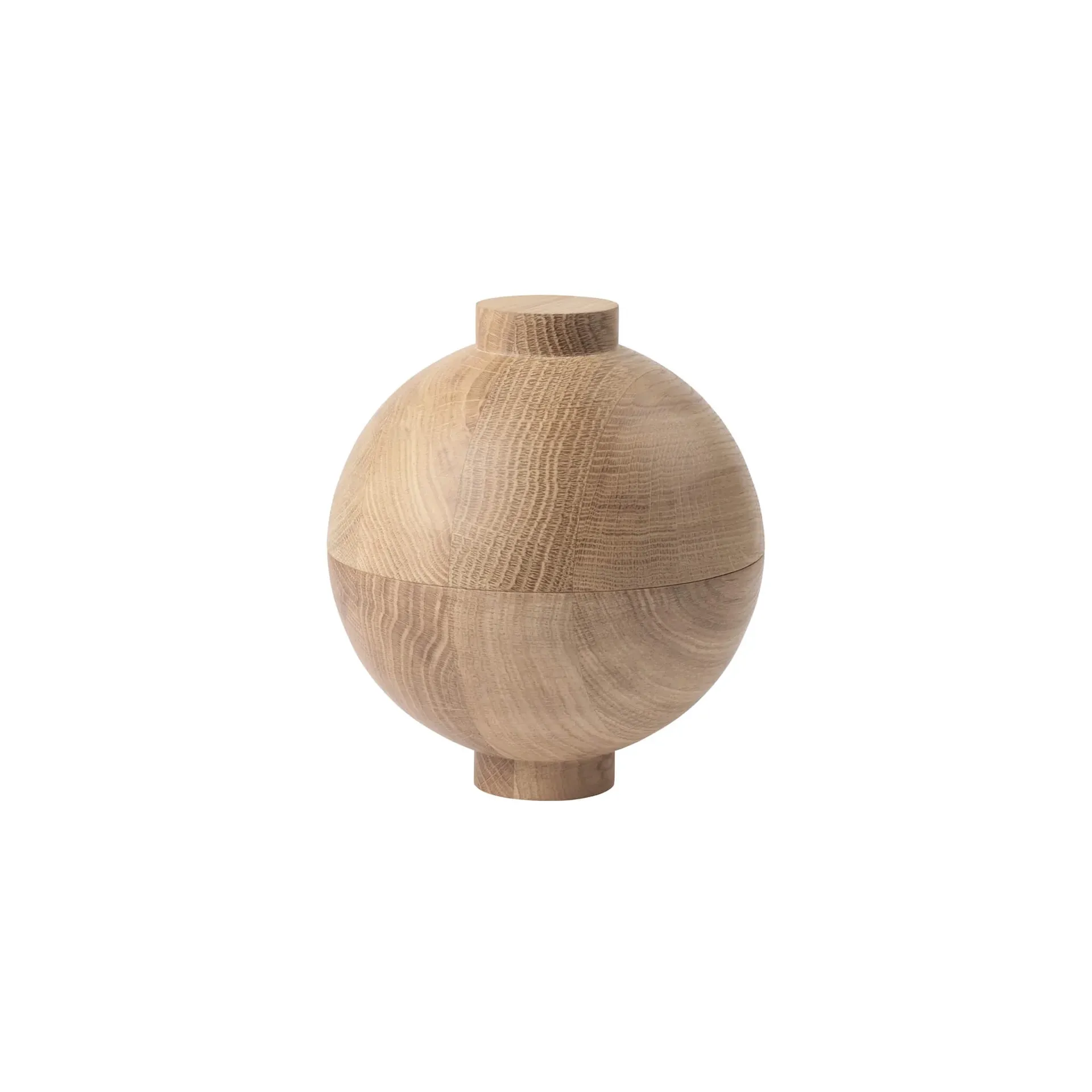 Wooden Sphere bowl XL Ø16x18 cm, Oak Kristina Dam Studio